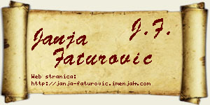 Janja Faturović vizit kartica